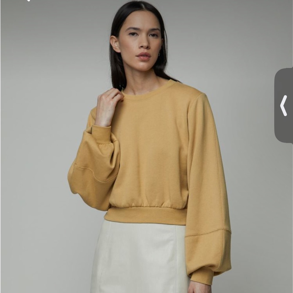 Sold! BLACK Oak + Fort Balloon Sleeves Cropped Sweatshirts